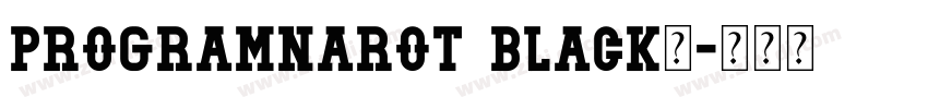 ProgramNarOT Black◆字体转换 ProgramNarOT Black◆字体转换